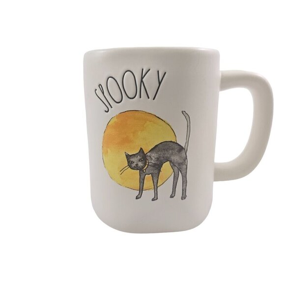 Rae Dunn Magenta Halloween Collection SPOOKY Cat 18 Oz Ceramic Mug Cup - Picture 2 of 16